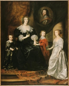 Portrait of the widow of the Duke of Buckingham Duke and her children by Anthony van Dyck