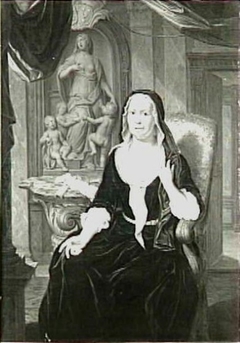 Portret van Elisabeth Mettina Saagmans (1672-1749), echtgenote van Jacob Adriaan Cunaeus by Hieronymus van der Mij