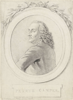 Portret van professor Petrus Camper by Reinier Vinkeles