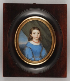 Portretminiatuur van mejuffrouw Van der Dussen by Henriëtta Christina Temminck