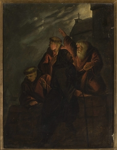 Priest Marek facilitates the escape of Władysław the Short by Ignacy Gierdziejewski