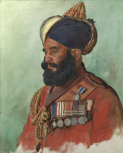 Risaldar-Major Baha-Ud-Din Khan, Sirdar Bahadur, 1st Central India Horse by Rudolf Swoboda