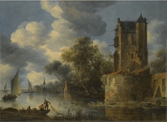 River Landscape with a Bastion by Jan van Goyen