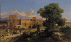 Ruins in Baalbek by Jules Coignet