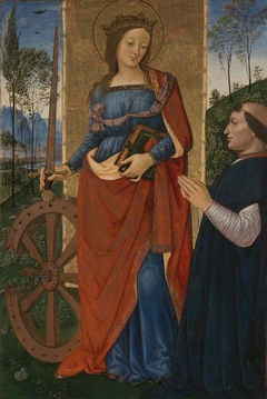 Saint Catherine of Alexandria with a Donor by Pinturicchio