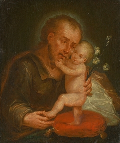 Saint Joseph with Baby Jesus by Anonymous