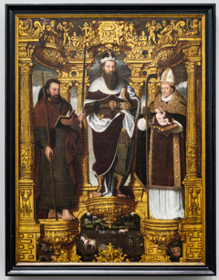 Saints Bavo, James the Great and Willibrord by Pieter Claeissens