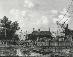 Schiffsschreinerwerft "De Walvis' auf der Bickersinsel by Pieter Godfried Bertichen