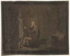 Schilder in zijn atelier by Unknown Artist