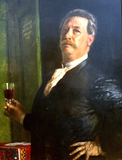 Self-portrait with a Wine Glass by Arnold Böcklin