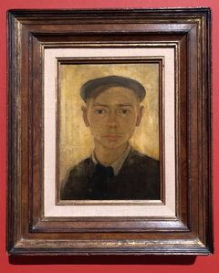 Self-portrait with cap by Jan Mankes