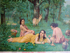 Shakuntala Patra-lekhan by Raja Ravi Varma