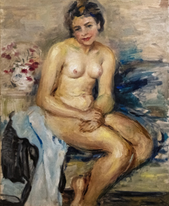 Sitting nude by Luce Boyals