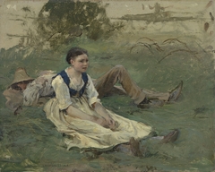 Sketch for ''Hay Making'' by Jules Bastien-Lepage