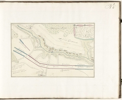 Slagorde van het Franse leger achter de rivier de IJse, 1705 by Samuel Du Ry de Champdoré