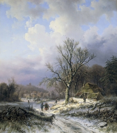 Snow Landscape by Alexander Joseph Daiwaille