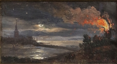 Stege auf der Insel Møen in Danmark by Johan Christian Dahl