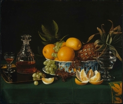 Still Life on a Green Table Cloth by Charles Bird King