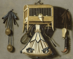 Still Life with Hunting Tackle by Johannes Leemans