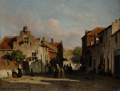 Straatgezicht te Rhenen by Jan Weissenbruch