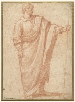 Studie van een gedrapeerde figuur by Matteo Rosselli