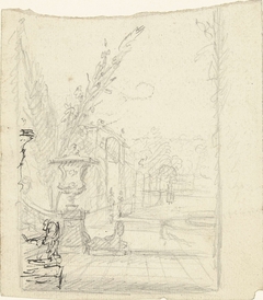 Studie van een paleistuin by Unknown Artist