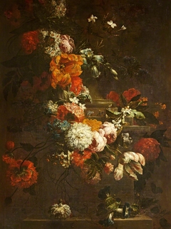 Summer Flowers on a Plinth by Gaspar Peeter Verbruggen the Younger