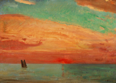 Sunrise over the Eastern Sea by Fujishima Takeji