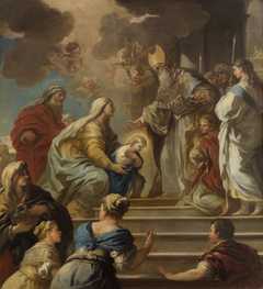 Tempelgang Mariae by Luca Giordano