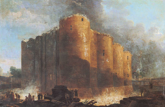 The Bastille in the Early Days of Its Demolition by Hubert Robert