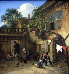 The Cottage Dooryard by Adriaen van Ostade