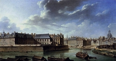 The Eastern Tip of Île Saint-Louis by Nicolas-Jean-Baptiste Raguenet