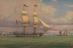 The English Brig 'Norval' before the Wind by William Clark