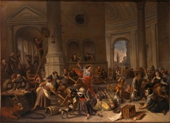 The expulsion of the money-changers from the temple by Jan Steen