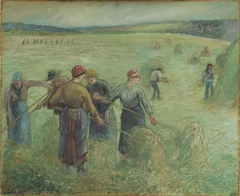 The Hay-makers by Camille Pissarro