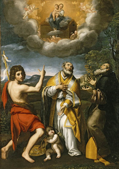 The Madonna of Loreto Appearing to St. John the Baptist, St. Eligius, and St. Anthony Abbot by Domenichino