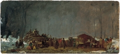 The Maple Sugar Camp-Turning Off by Eastman Johnson