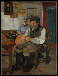 The Net Mender (Garnbinderen) by Christian Krohg