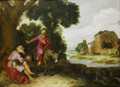 The prophet of Bethel meets the man of God from Judah by Lambert Jacobsz