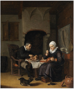 The Repast by Abraham de Pape