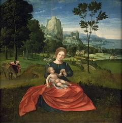 The Rest on the Flight into Egypt by Master of the Female Half-Lengths