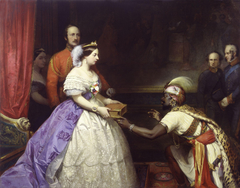 'The Secret of England's Greatness' (Queen Victoria presenting a Bible in the Audience Chamber at Windsor) by Thomas Jones Barker