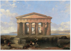 The Temple of Neptune at Paestum by David Roberts