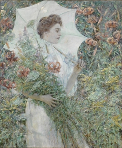 The White Parasol by Robert Lewis Reid