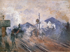 Train Tracks at the Saint-Lazare Station by Claude Monet