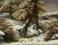 Trees in the Snow by Gustave Courbet