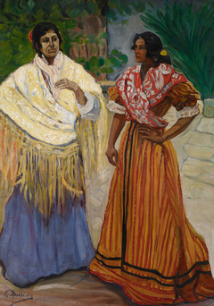 Two Gypsies by Francisco Iturrino