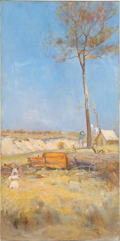 Under a southern sun (Timber splitter's camp) by Charles Conder