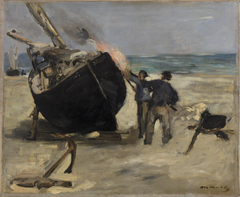 Le Bateau goudronné by Edouard Manet