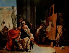 Alexander der Große und Campaspe im Atelier des Apelles by Giovanni Battista Tiepolo